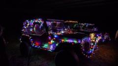 Jeeps with Christmas Lights