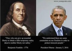 Benjamin Franklin VS Barack Obama on Liberty and Safety