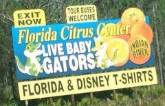 Florida tourist sign