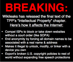 How TPP affects Internet Intellectual Property