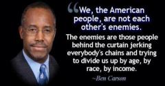 Ben Carson quote We the people are not each others enemies