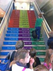 Math steps on stairway