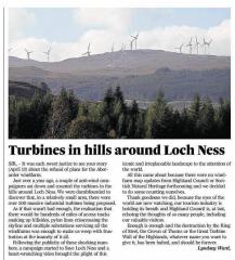 Turbines are hurting tourism world wide