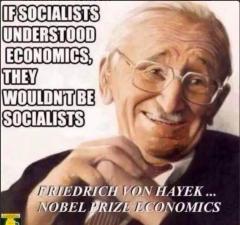 If socialists understood economics they would not be socialists Friedrich Von Hayek quote