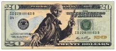 Gun toting Harriet Tubman on a 20 dollar bill