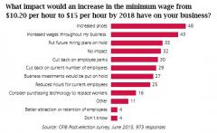 Impact of increasing minimum wage on businesses survey