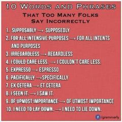 10 words and phrases often used incorrectly