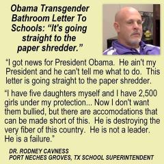 Obama Transgender Bathroom Letter to Schools Going Straight To the Shredder
