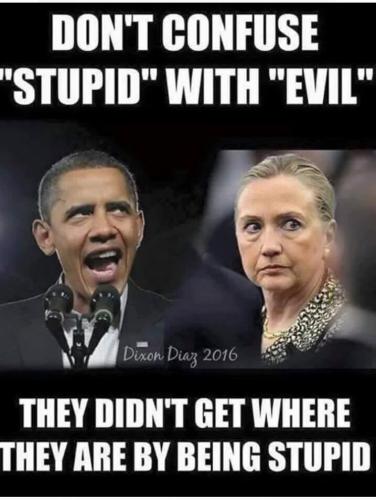 Do not confuse stupid with evil