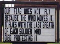 flag flies memorial
