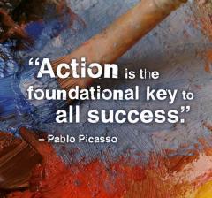 Action is the fundamental key to all success Pablo Picasso quote