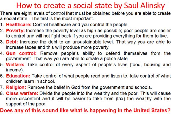 How to Create a Social State by Saul Alinsky