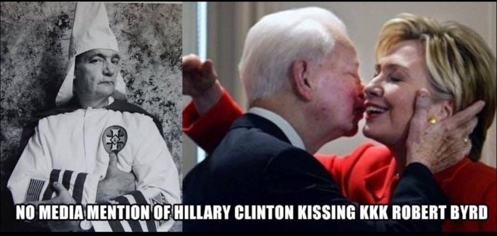 No Media Coverage of Hillary Clinton Kissing KKK Robert Byrd.
