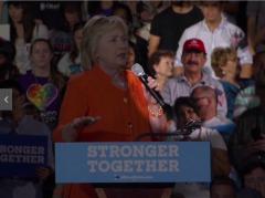 terrorists father at clinton rally