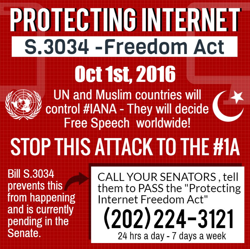 Protect the Internet 23034 Freedom Act Oct 1st 2016