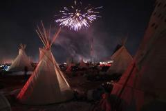 Celebration at Dakota Pipeline Protest Site