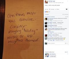 Customer in St Augustine complains about offensive religious Christmas music