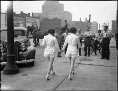 Two women who wore shorts in public for the first time caused a car wreck 1937 Toronto