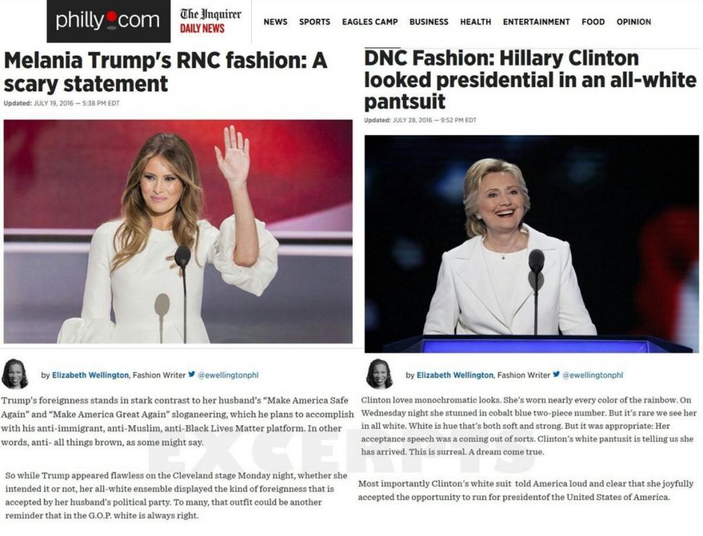 Mind Control - Same Author different perspective of Hillary and Melania wearing white