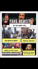 Fake News - Gentle Giant - Peaceful Protest - Hands Up Dont Shoot - Benghazi was caused by a YouTube Video