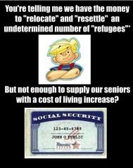 Money for Refugees but Not Social Security AMERICA FIRST