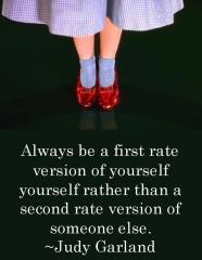 Judy Garland Quote on Being a First Rate Version of Yourself