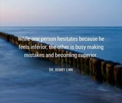 While one person hesitates another is busy