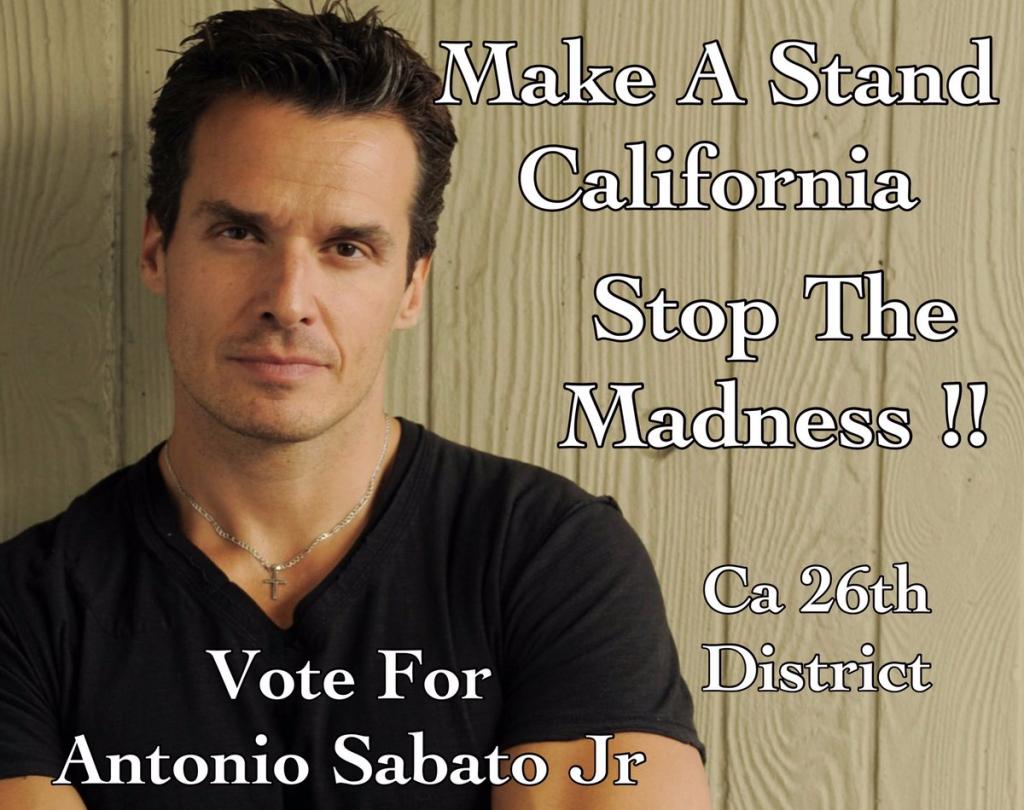 Vote for Antonio Sabato Jr CALIFORNIA