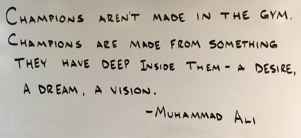 Champion quote Muhammed Ali