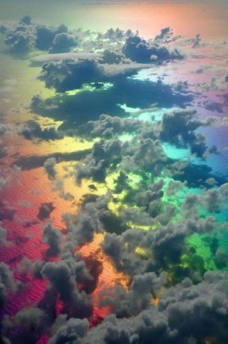 Pilot takes picture flying through rainbow!
