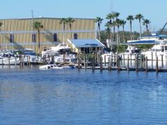 Damaged dock sunken vessel Daytona