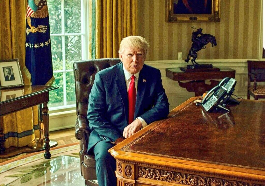 President Donald Trump in the Oval Office