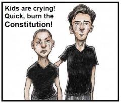Kids Crying Burn The Constitution