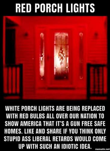 red porch lights