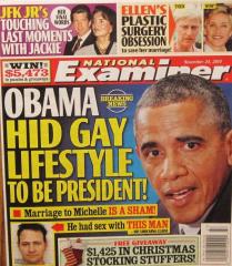 Flashback National Examiner Cover obama Hid Gay Sex Life