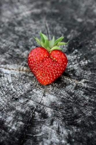 Heart Shaped Strawberry Love is Everywhere
