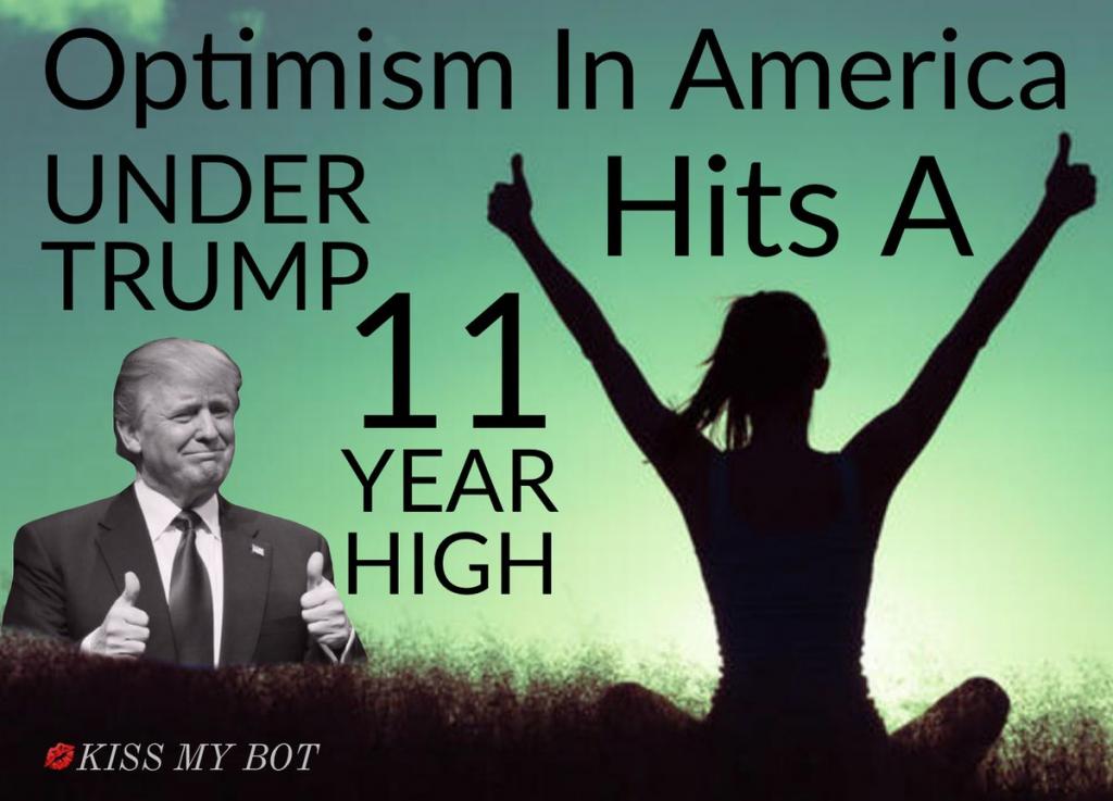 Optimism in America Hits 11 year high