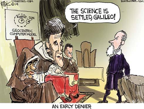 Galileo was an early settled science denier