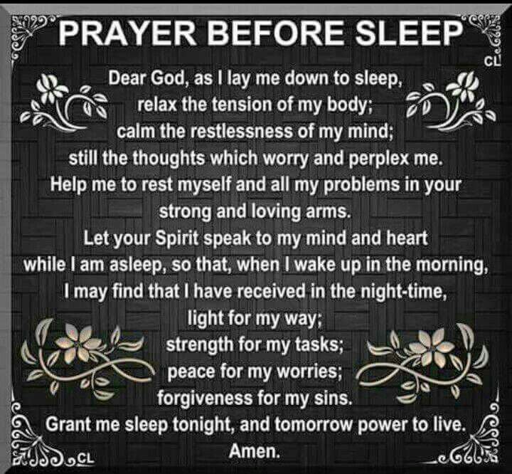 Prayer Before I Sleep