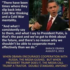 When Obama wanted to normalize relations with Russia - it was okie dokee fine and dandy