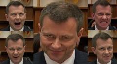 The Demonic Insane Faces of Peter Strzok During Congressional Hearing