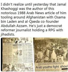 Little known fact about Jamal Khashoggi hanging out with Osama bin Laden and al Qaeda