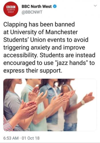 clapping banned