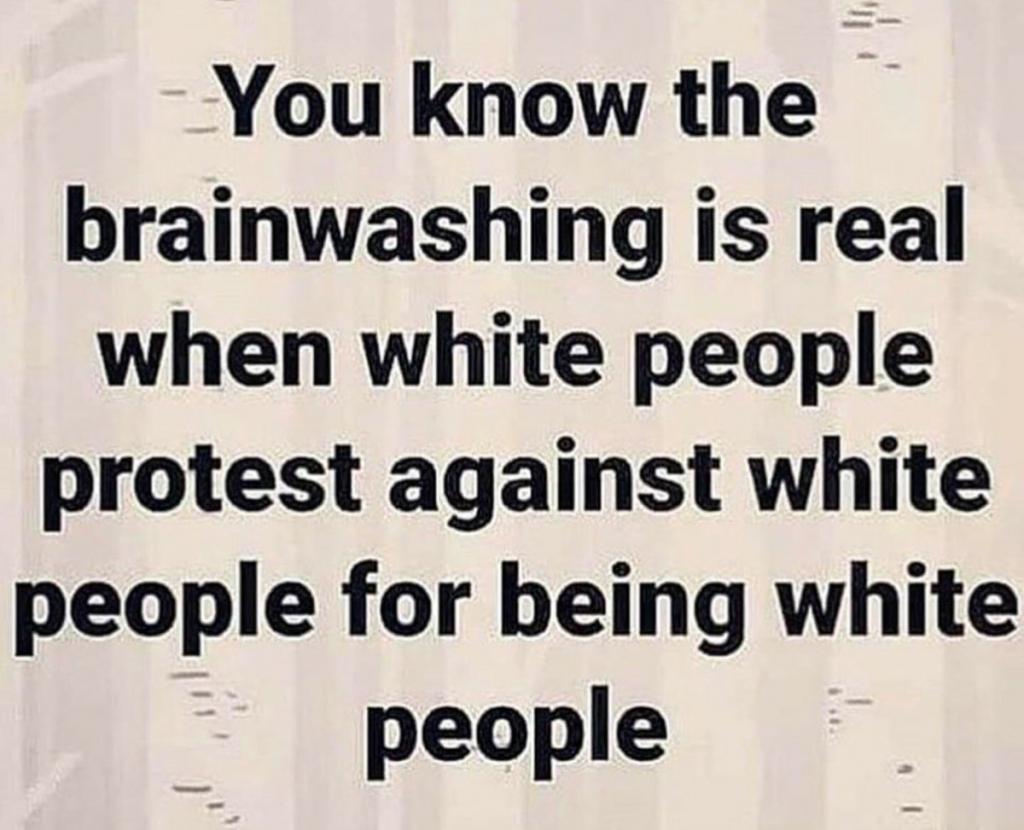 Brainwashing - when white people protest against white people