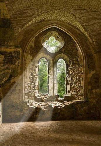 Sunbeams on Netley Abbey Ruins...A 13th century monastery....Southampton...England
