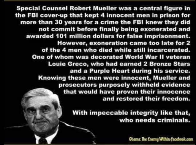 Robert Mueller - FBI Coverup - 4 Innocent Men