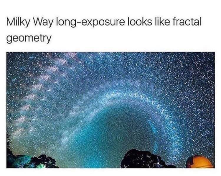 Milky Way long exposure looks like fractal geometry
