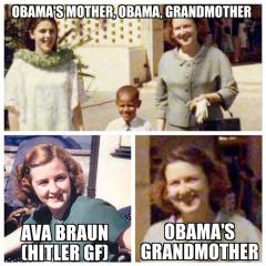 Barack Hussein Obamas Grandmother looked identical to Ava Braun Hitlers Girl Friend
