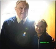 George Soros and his little Climate puppet Greta Thurnberg