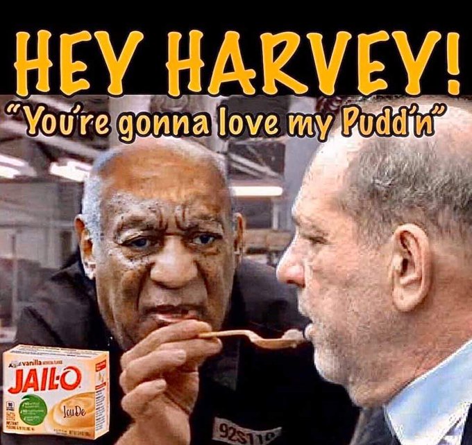 Bill Cosby Feeds Harvey Weinstein JailO Pudding